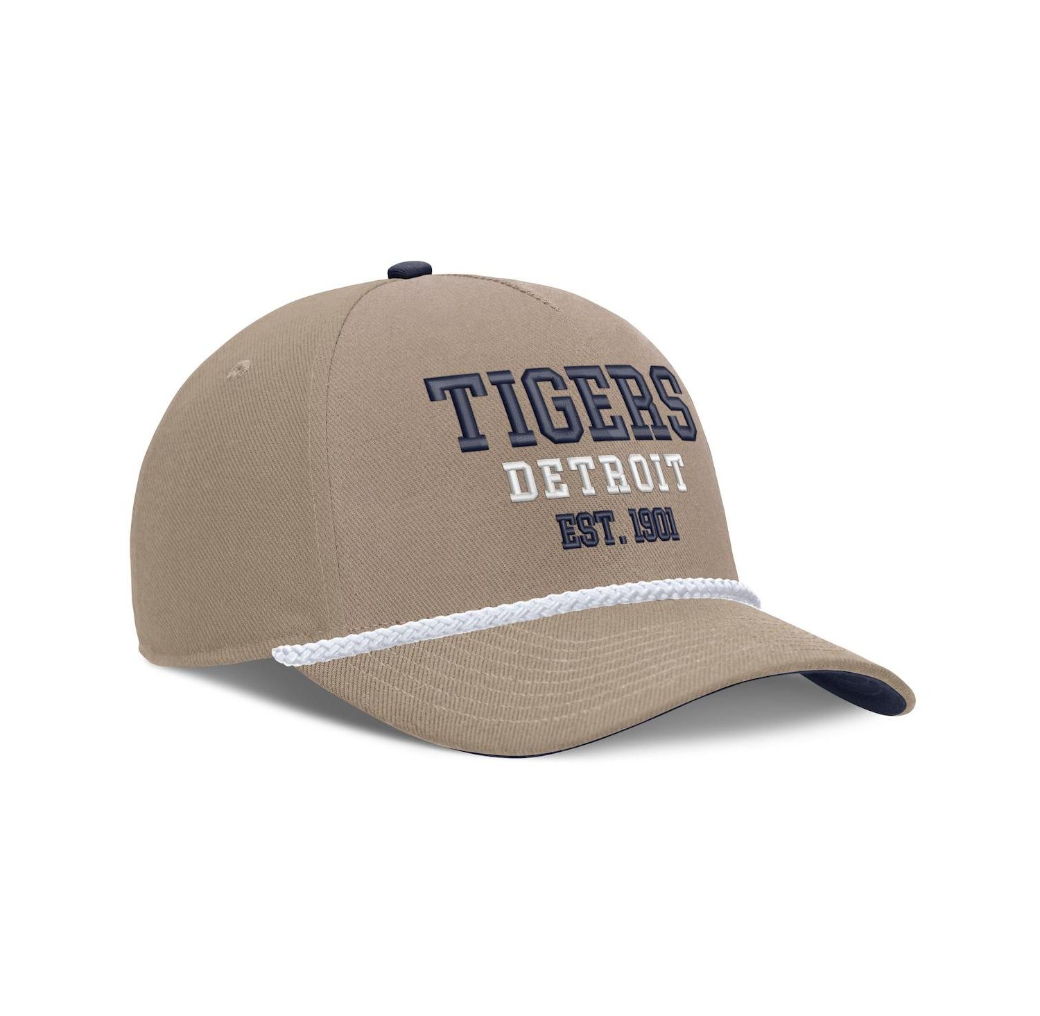 Men's Khaki Detroit Tigers Father's Day Rope Rise Adjustable Hat