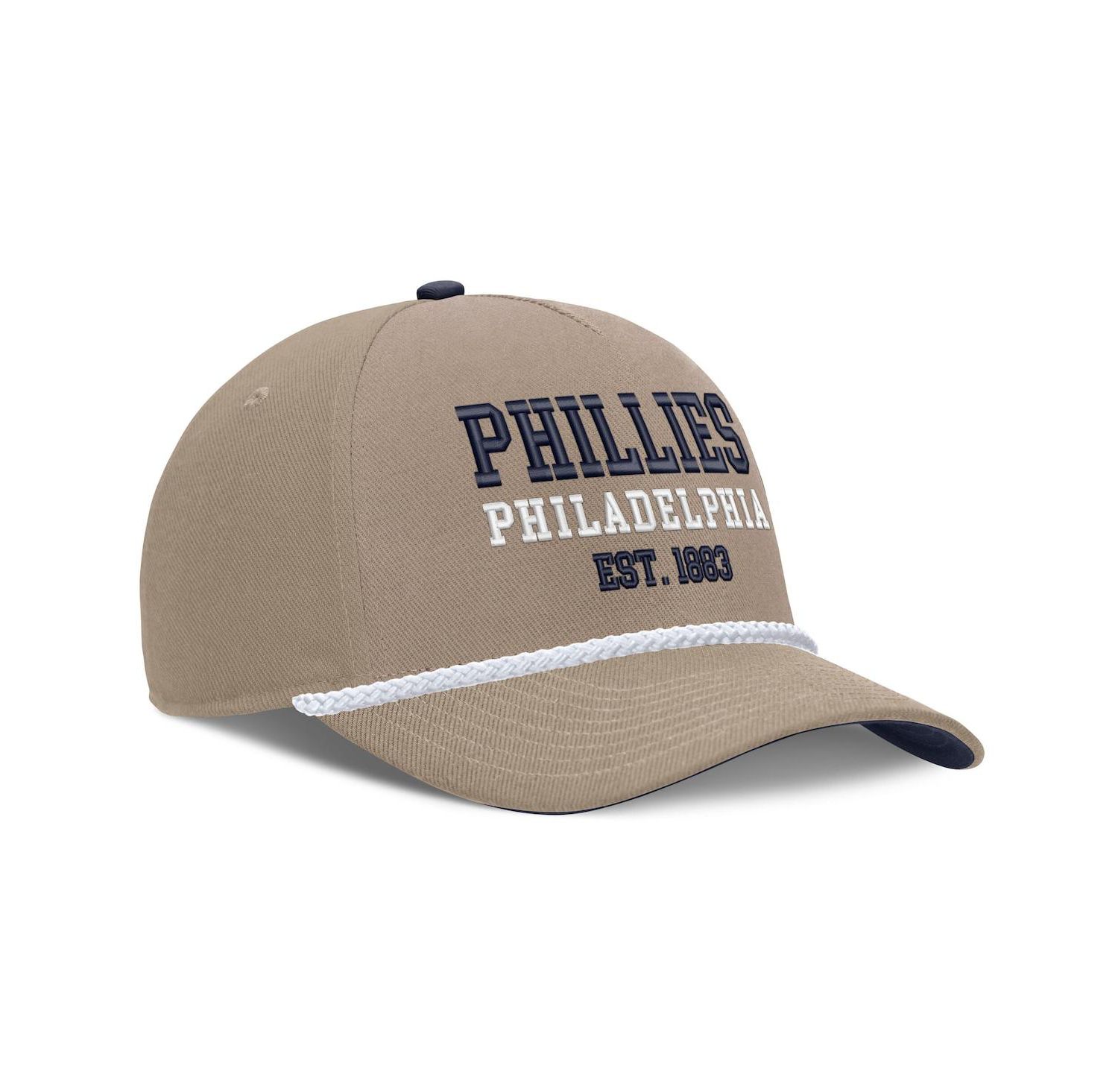 Men's Khaki Philadelphia Phillies Father's Day Rope Rise Adjustable Hat