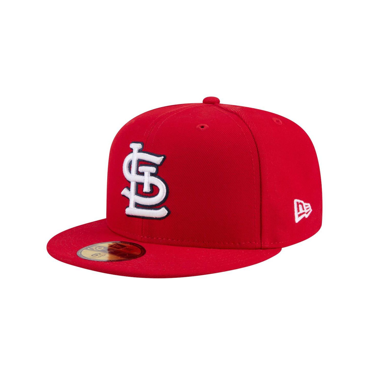Мужская кепка New Era Red St. Louis Cardinals Hidden Hit 59FIFTY Fitted Hat — фото 3