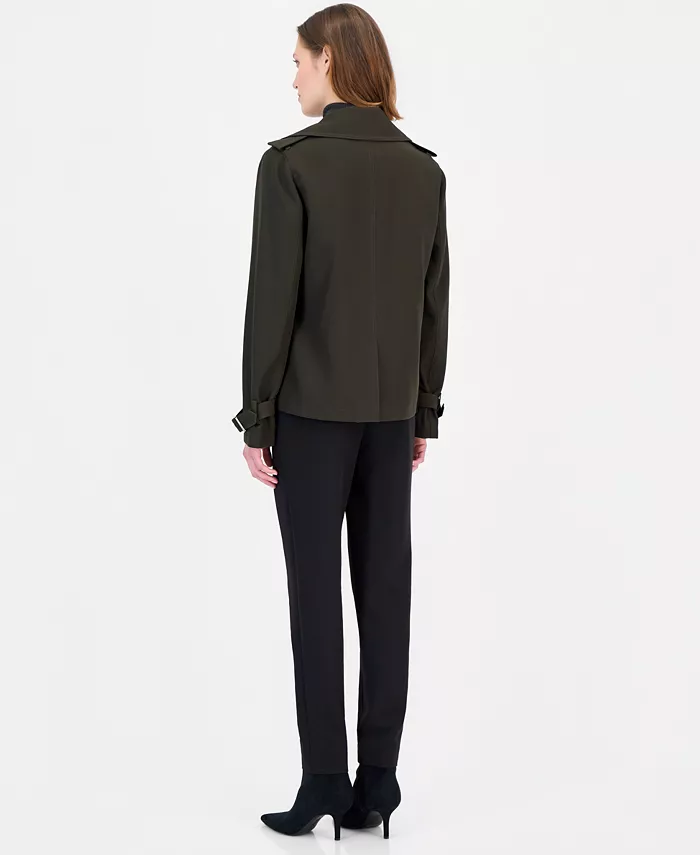 MICHAEL Women's Drapey Short Trench Coat, Created for Macy's - thumbnail 7