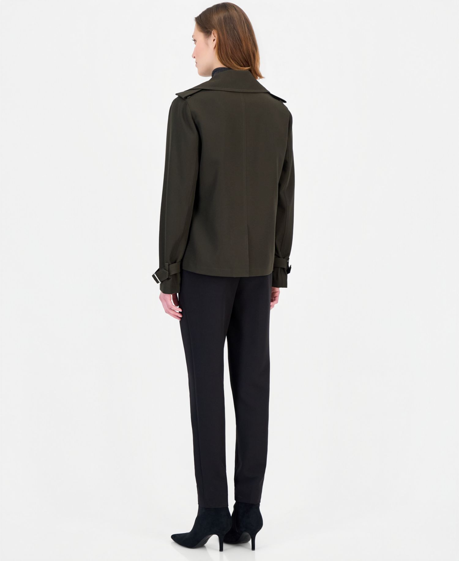 MICHAEL Women's Drapey Short Trench Coat, Created for Macy's
