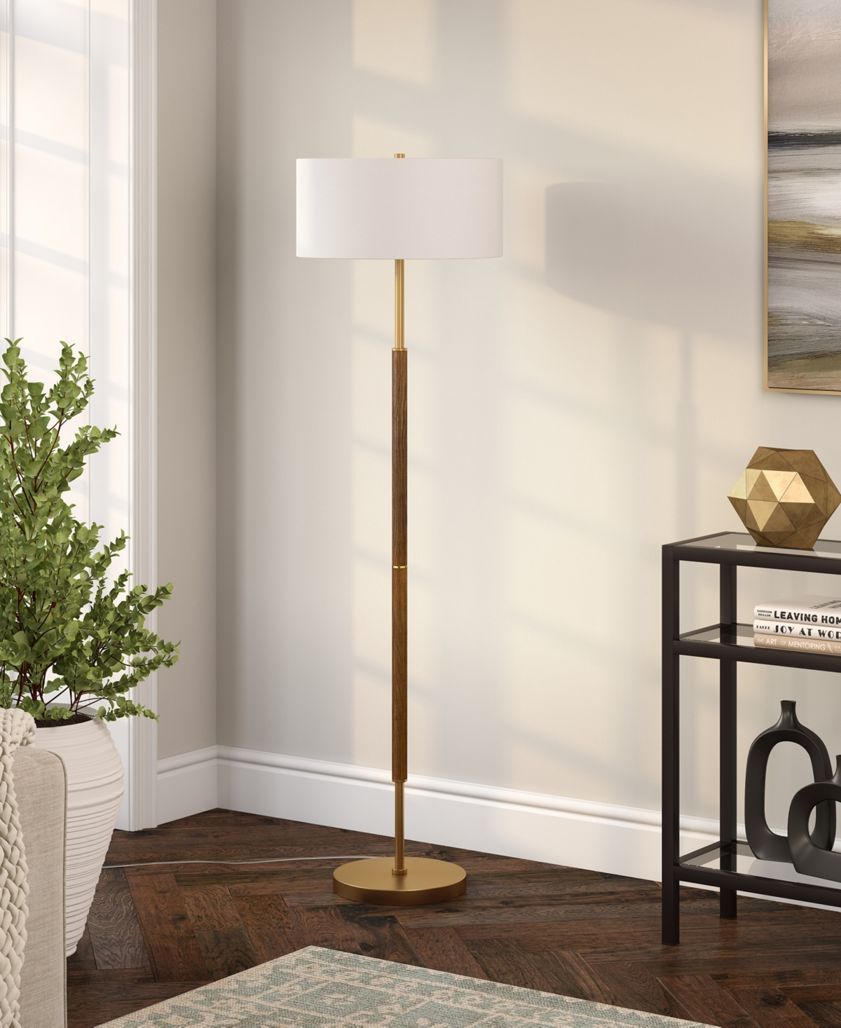 Hudson & Canal Simone 61" Metal 2-Light Floor Lamp