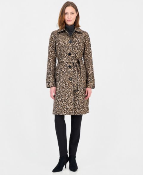 Женские куртки Michael Kors MICHAEL Women's Single-Breasted Trench Coat, Created for Macy's