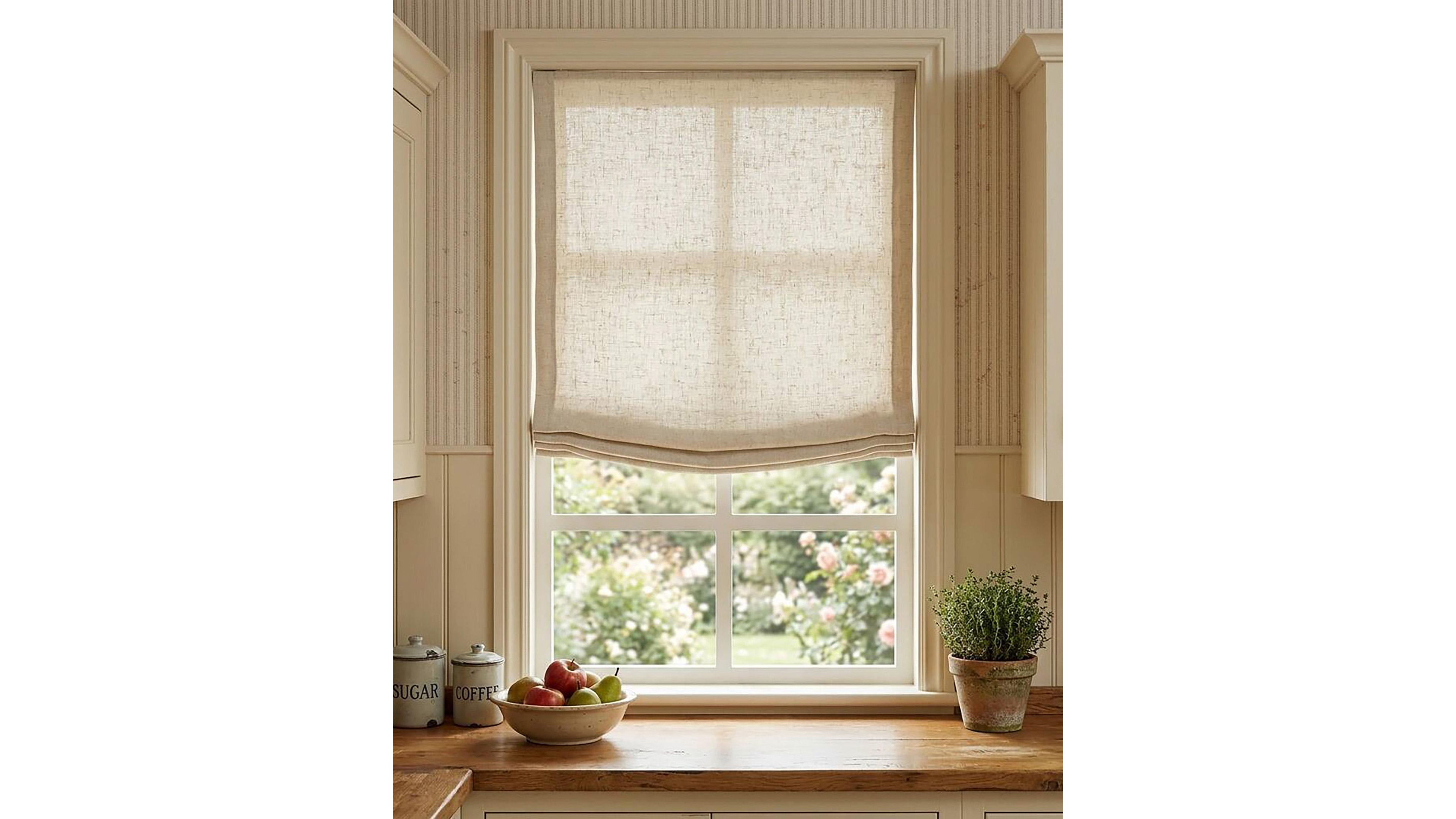 Shadisfy Soft Linen Blend Cordless Relaxed Roman Shade