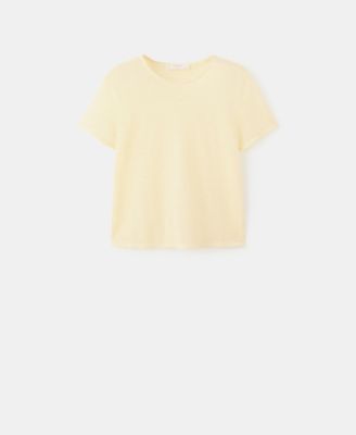 Women's Pastel Linen Blend Short-Sleeve T-Shirt