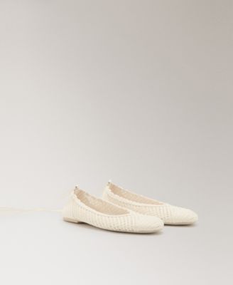 Women's Straps Knit Ballet Flats