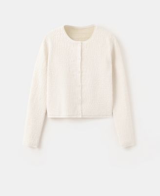 Women's Textured Knit Cardigan Sweater