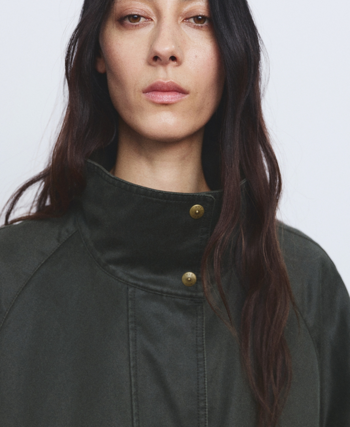Mango Women's Pockets Funnel Neck Parka Jacket