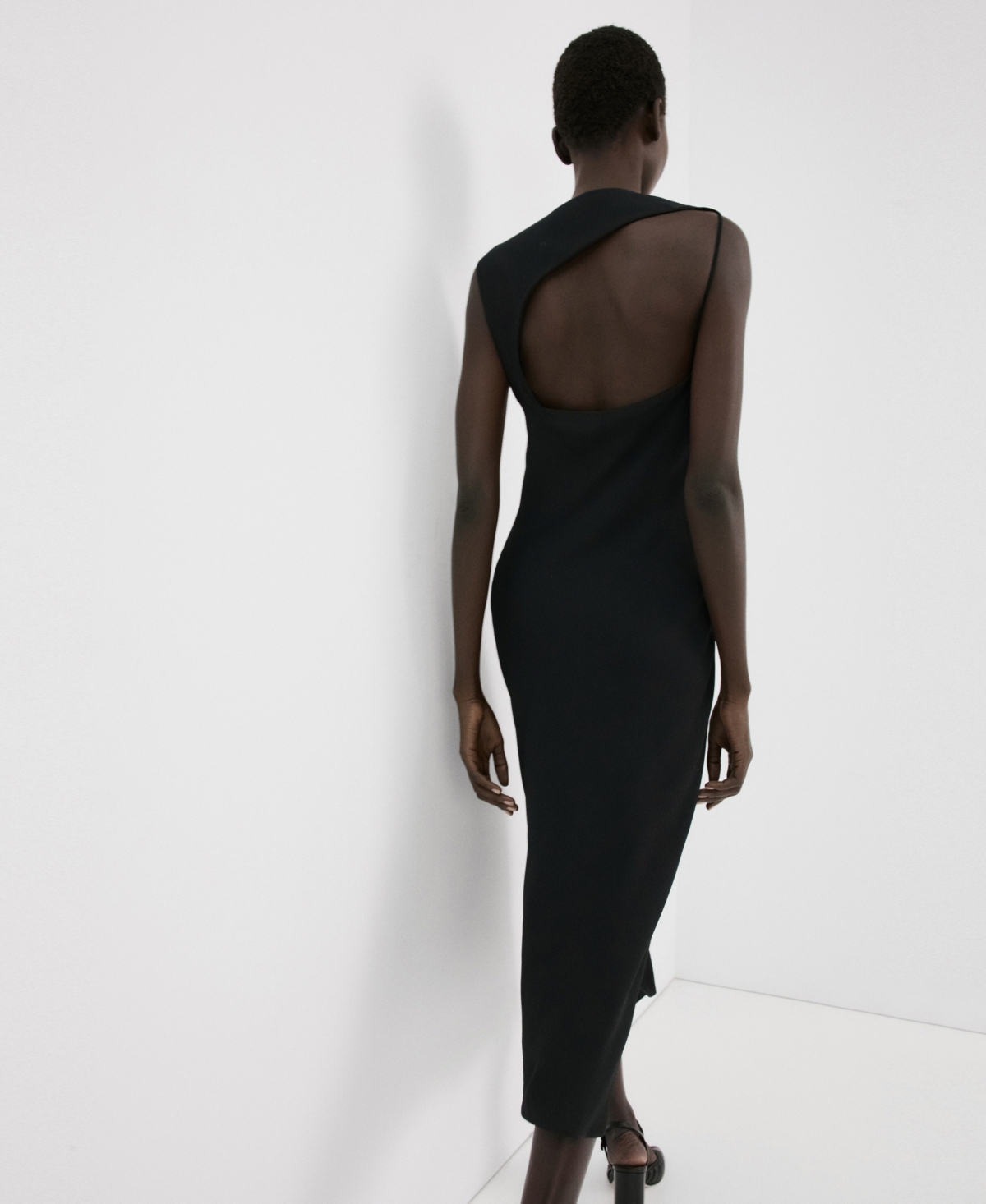 Mango Women's Open Back Midi-Dress