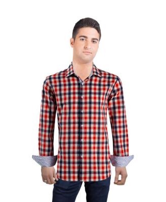 Mens Red Plaid Slim Fit Pants - Macy's