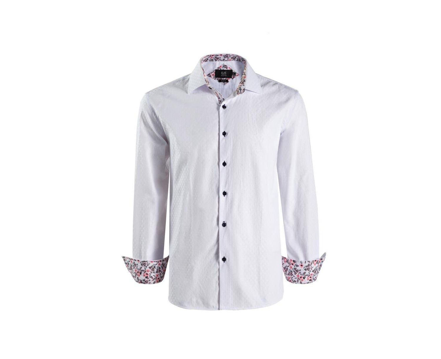 Men's Slim Fit Jacquard Dot Button-Down Shirt