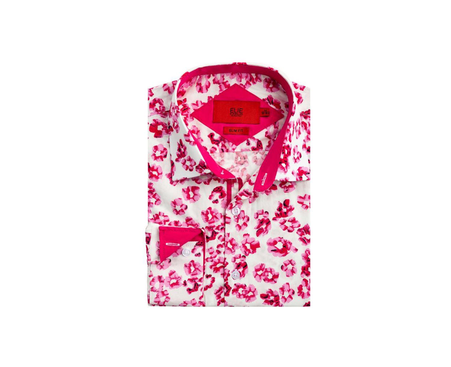Men's Slim Fit Floral Sport Button-Down Shirt