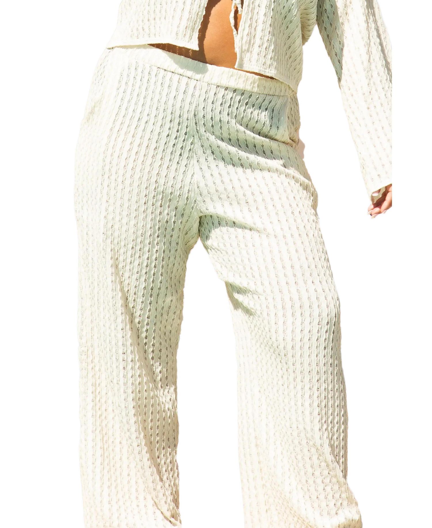 Women's Wide Leg Crochet Resort Pants
