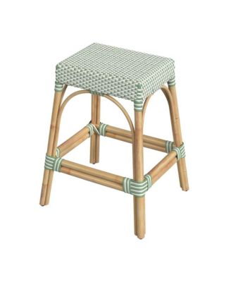 Robias Rectangular Rattan 24.5" Counter Stool