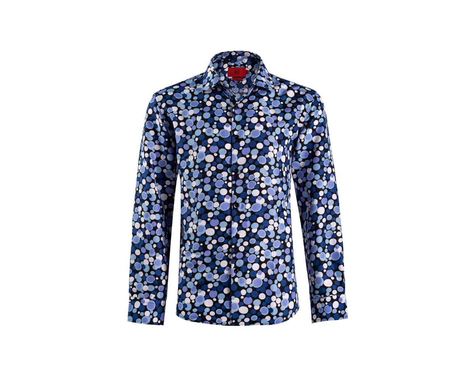 Men's Slim Fit Dot Print Shirt | Button Down Shirt