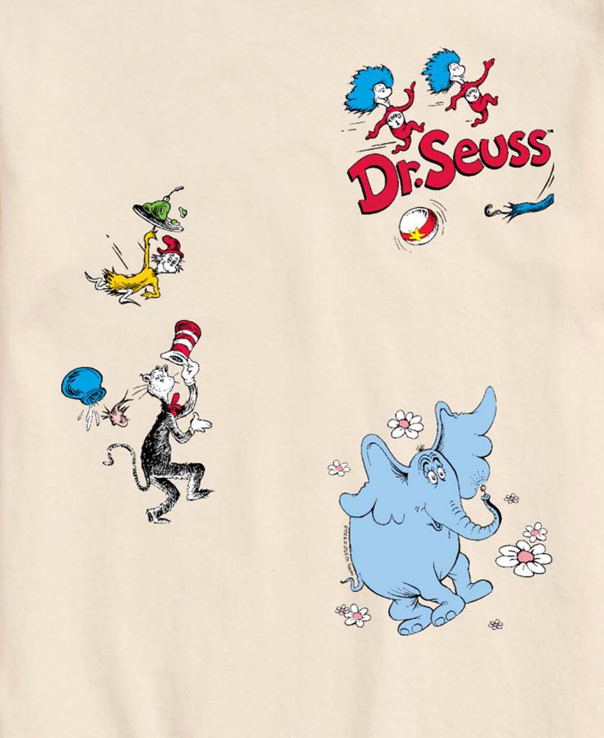 Airwaves Men's Dr. Seuss Cat The Hat & Sam I Am Horton Short-Sleeve Graphic T-Shirt