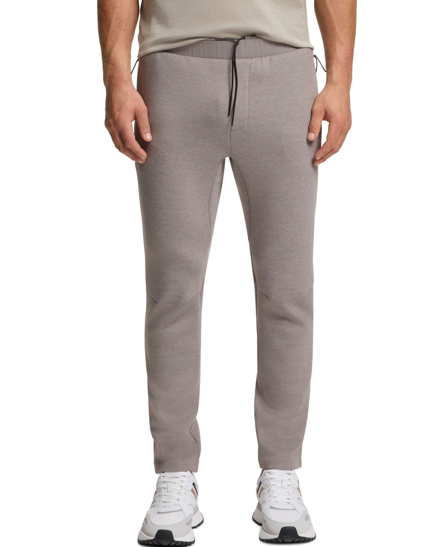 Men's Reflective Detail Regular-Fit Tracksuit Bottom Pants