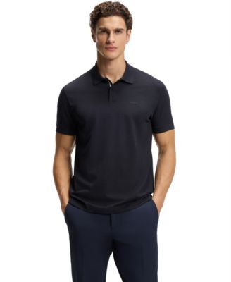 Men's Cotton-Piqu&eacute; Printed Pattern Polo Shirt