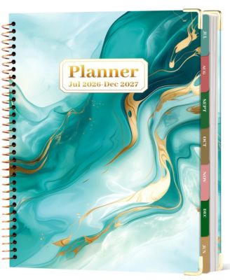 Planner 2026-2027 Marble Calendar Spiral Agenda