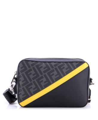 Small Camera Case Bag Zucca Coated Canvas and Leather