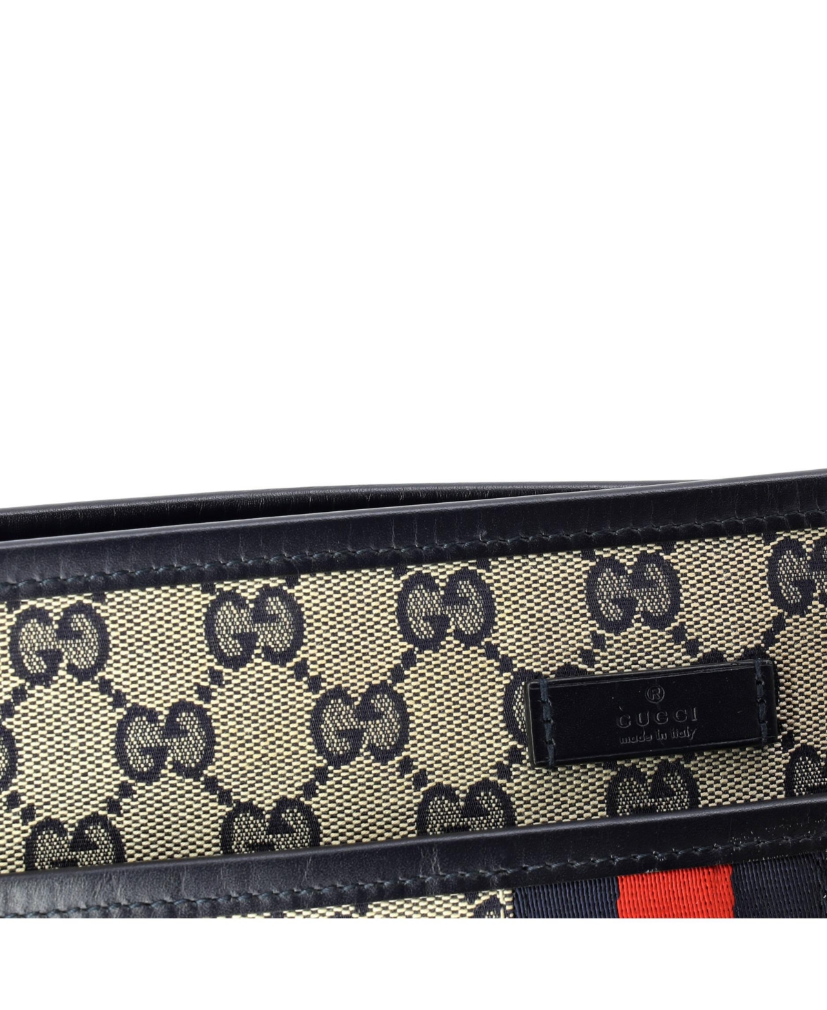 Pre-Owned Gucci Small Front Pocket Web Messenger Gg Canvas