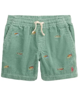 Boys' 2T-7 Polo Prepster Embroidered Corduroy Shorts