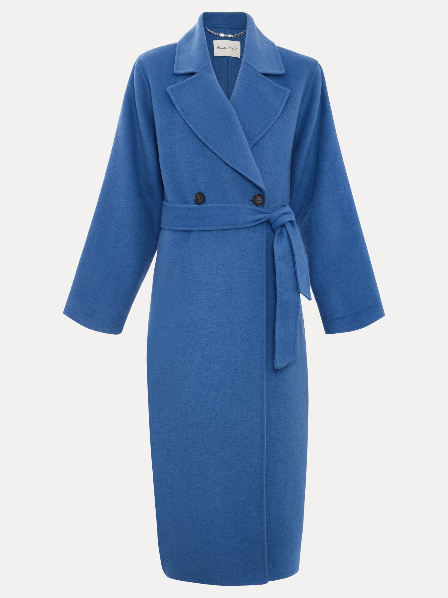 Women's Long Sleeve Belted Wrap Midi Coat