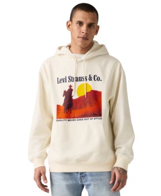Men's Relaxed-Fit Graphic Long-Sleeve Hoodie