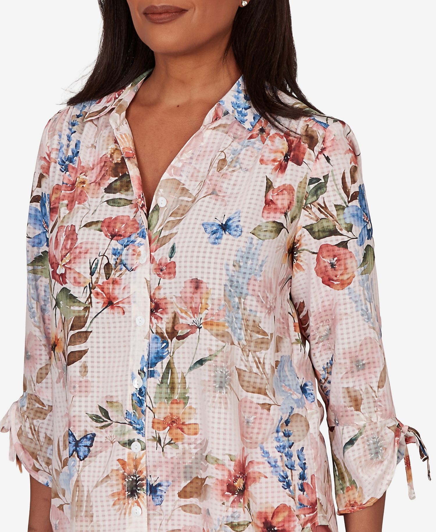 Women's Camden Market Botanical Butterfly Button-Front Top