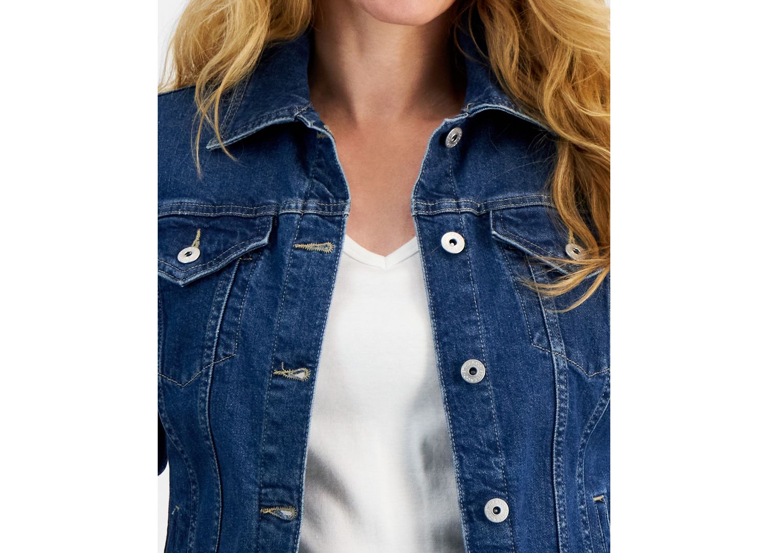 Petite Classic Denim Trucker Jacket