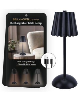 Rechargeable Scalloped Design Portable LED Light with 3 Dimmable Modes Table Lamp