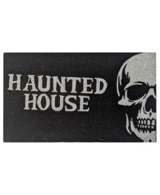 Halloween Haunted House Bristled Coir Outdoor Welcome Mat