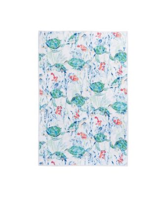 Sea Turtle Cove Christmas Coastal 100% Cotton Dishtowel