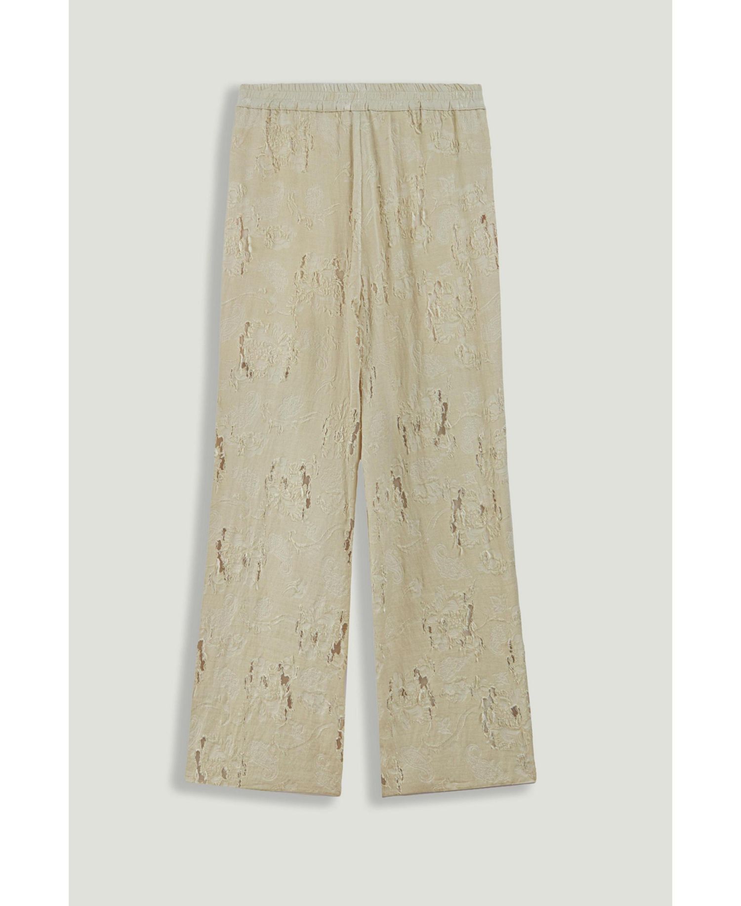 Women's Jacquard Wide-Leg Trousers