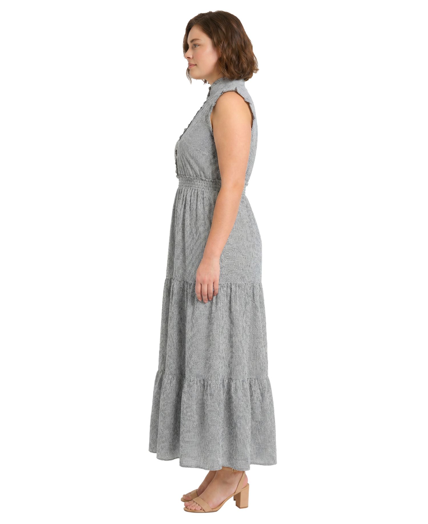 Plus Size Sleeveless Tiered Maxi Dress