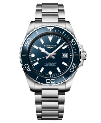 Men's HydroConquest Silver Stainless Steel Bracelet Watch 42mm