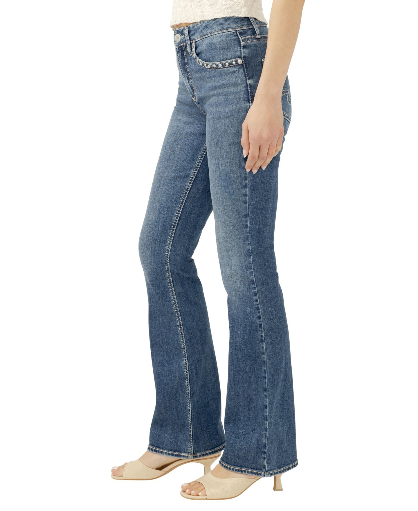 Женские джинсы Silver Jeans Co. Avery High-Rise Bootcut, цвет: Crossroads — фото 2