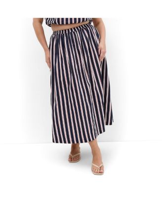 Women's Holiday Bloom Print Midi Skirt