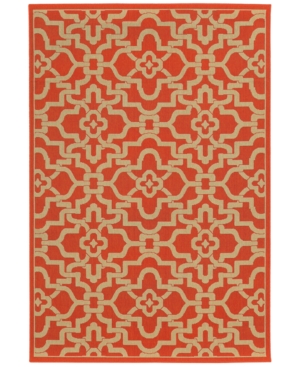 Closeout! Tommy Bahama Home Seaside Indoor/Outdoor 3361R Orange 3' 7in x 5' 6in Area Rug