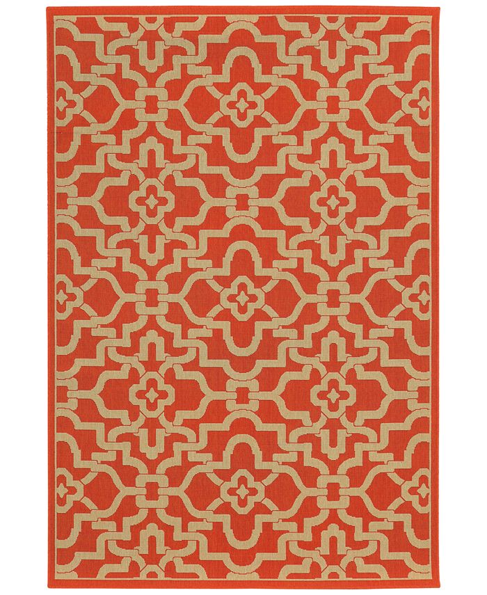 Tommy Bahama Home CLOSEOUT! Seaside Indoor/Outdoor 3361R Orange 7' 10