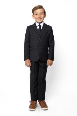 Big Boys 007 Slim Fit 5-Piece Shirt, Tie, Jacket, Vest and Pants Suit Set