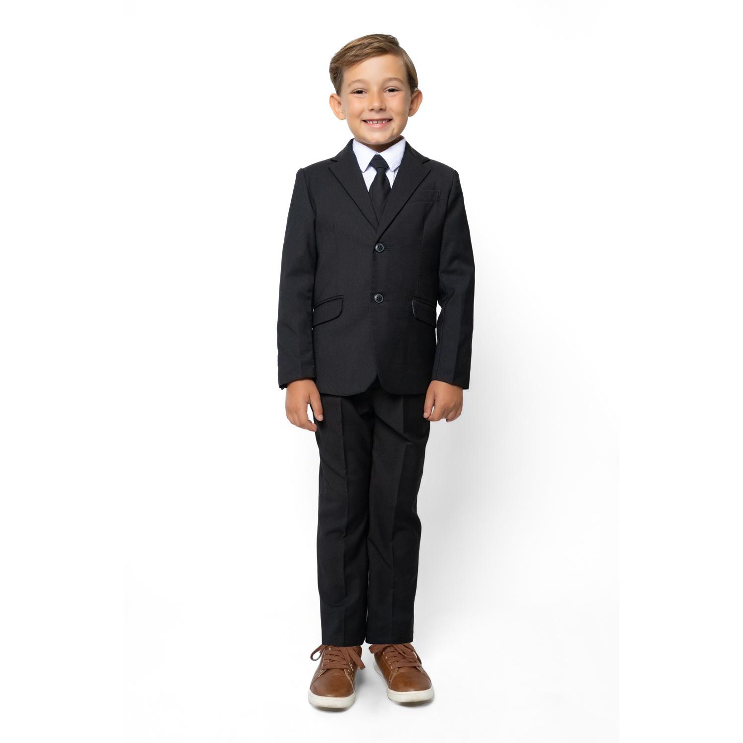 Комплект костюма Big Boys 007 Slim Fit из 5 предметов: рубашка, галстук, пиджак, жилет и брюки