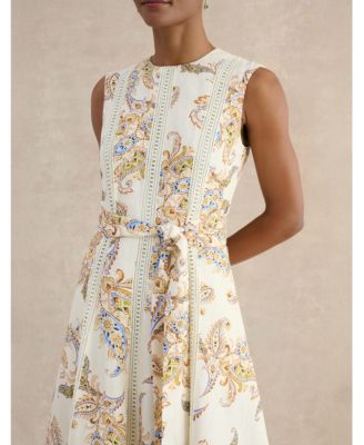 Hobbs London Women's Uma Linen Blend Midi Dress - Macy's