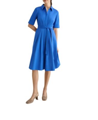 Women's Brigitta Pleated Tie-Belt Shirt Dress