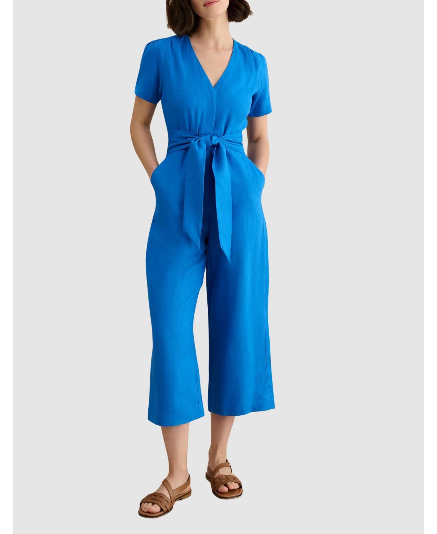 Women's Evie V-Neck Cropped Jumpsuit