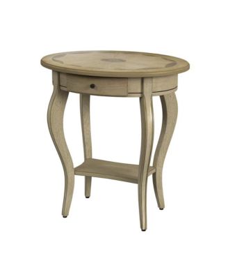Jeanette Oval Wood Side Table