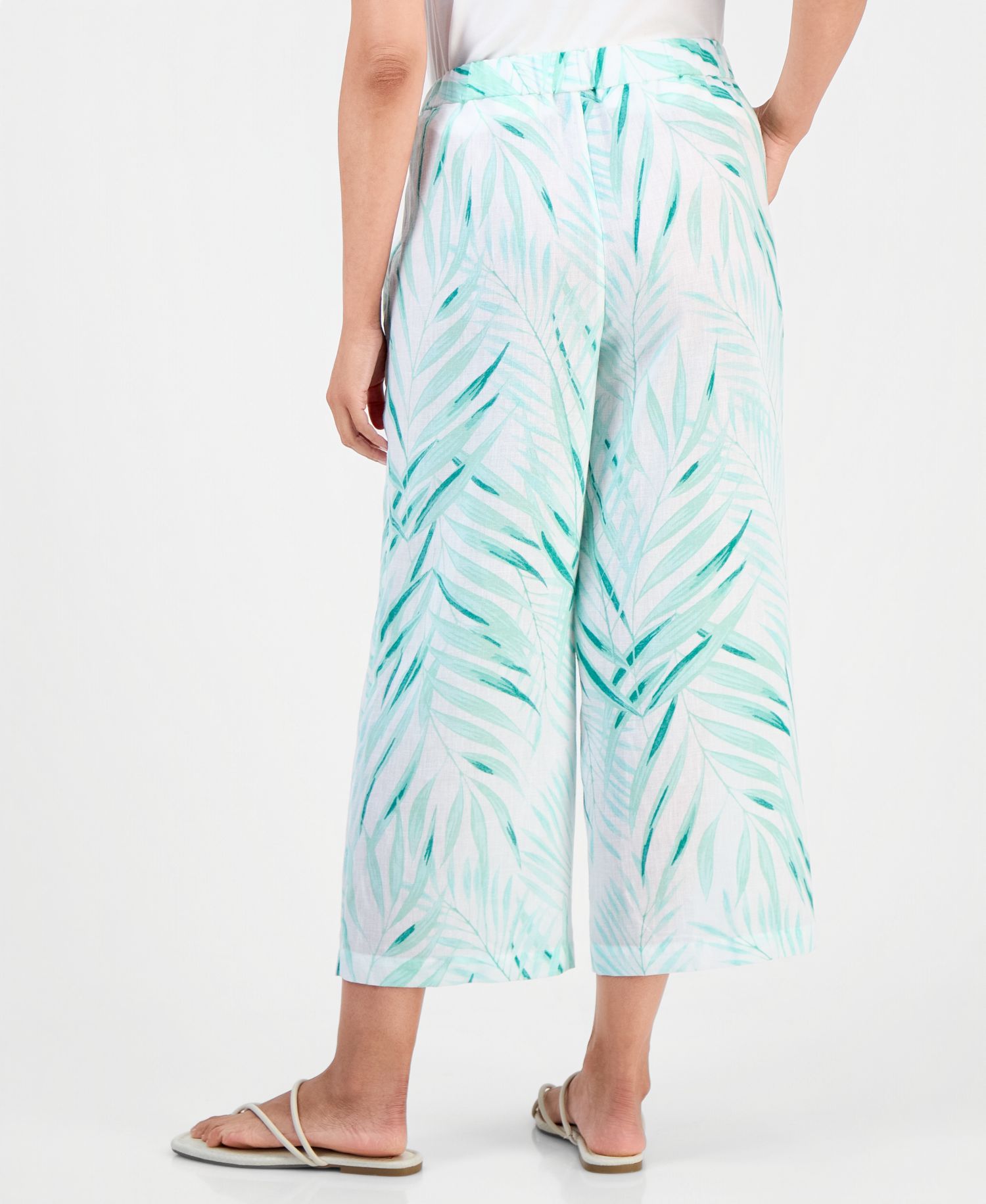 Women's Trop Wide Leg Capri Tropical Print, 25" Inseam