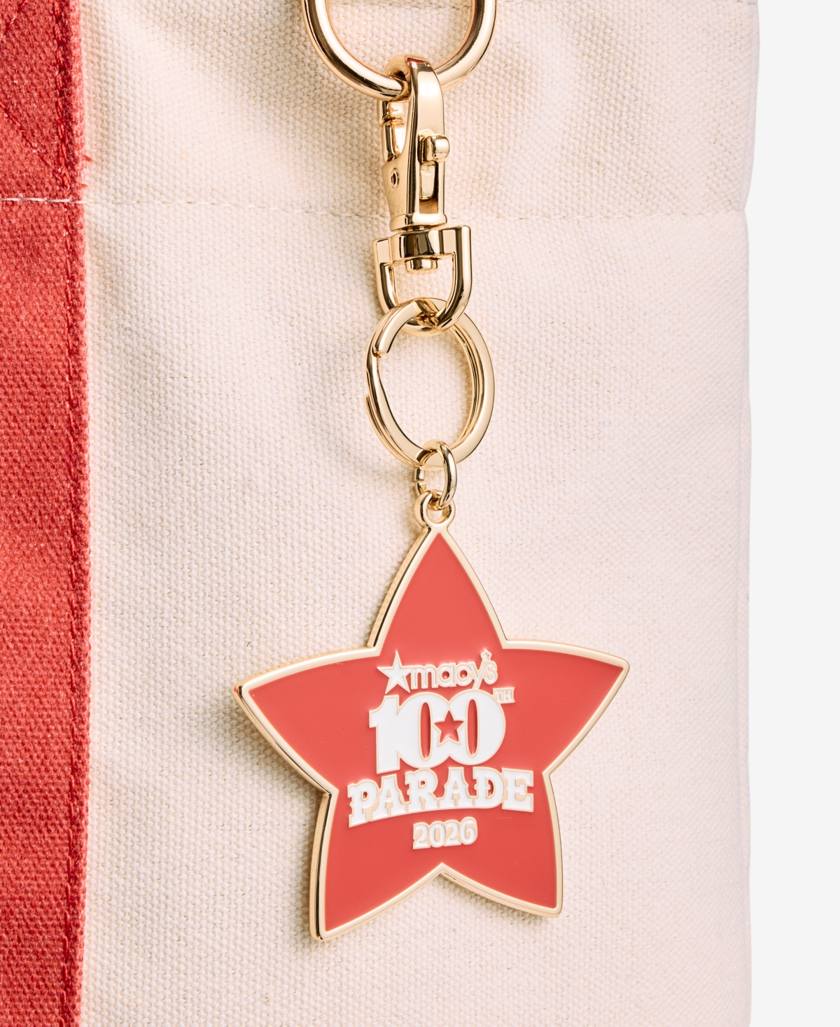 Macy's 100th Thanksgiving Day Parade 2026 Red Star Bag Charm, Macy's Exclusive