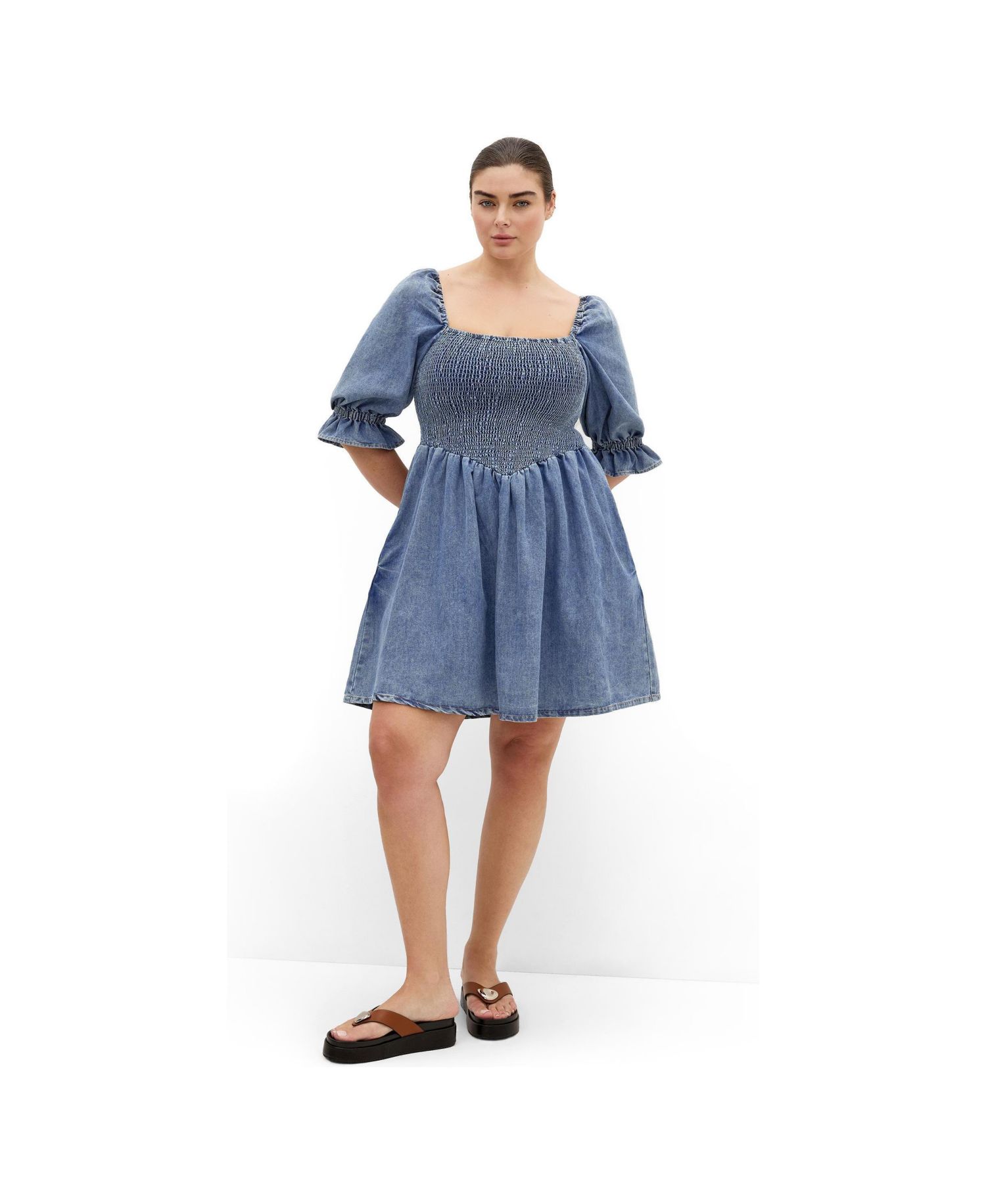 Women's Kaitlyn Denim Midi Dress