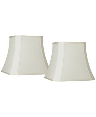 Imperial Shade Set of 2 Square Lamp Shades Medium 10.5" Top x 16" Bottom x 13.5" High Spider Replacement Harp Finial Fitting
